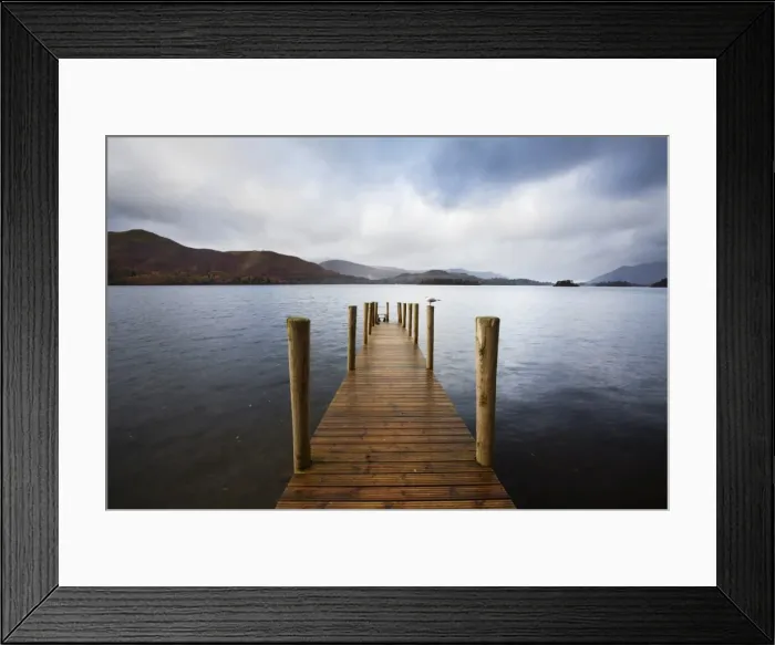 Framed Print : Landing stage on Derwentwater, Lake District National Park, Cumbria, England, United Kingdom, Europe Framed Print : Landing stage on Derwentwater, Lake District National Park, Cumbria, England, United Kingdom, Europe