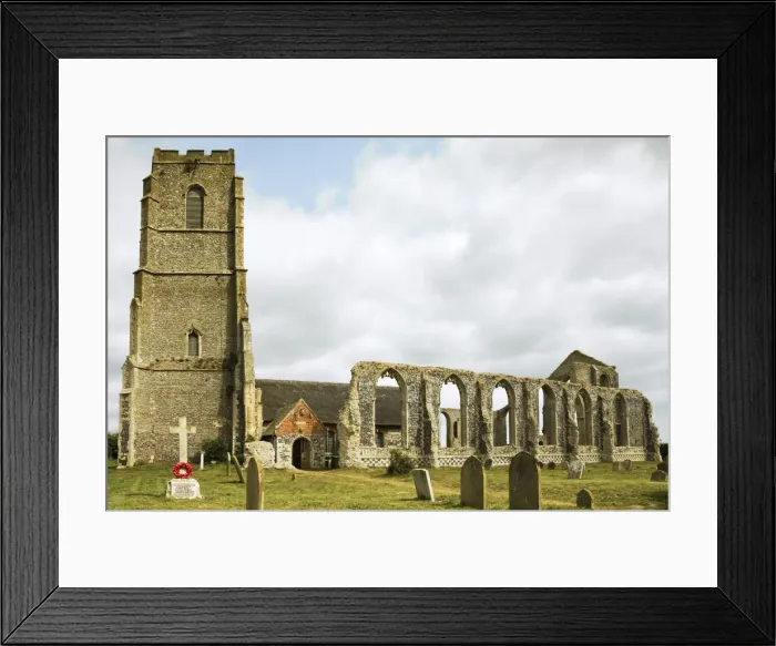 Framed Print : St. Andrews Church, built in the 14th and 15th centuries but fell into ruin, and a smaller church was built inside in the 17th century, Covehithe, Suffolk, England, United Kingdom, Europe Framed Print : St. Andrews Church, built in the 14th and 15th centuries but fell into ruin, and a smaller church was built inside in the 17th century, Covehithe, Suffolk, England, United Kingdom, Europe