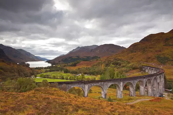 The magnificent Glenfinnan Viaduct in the Scottish Highlands, Argyll and Bute, Scotland, United Kingdom, Europe