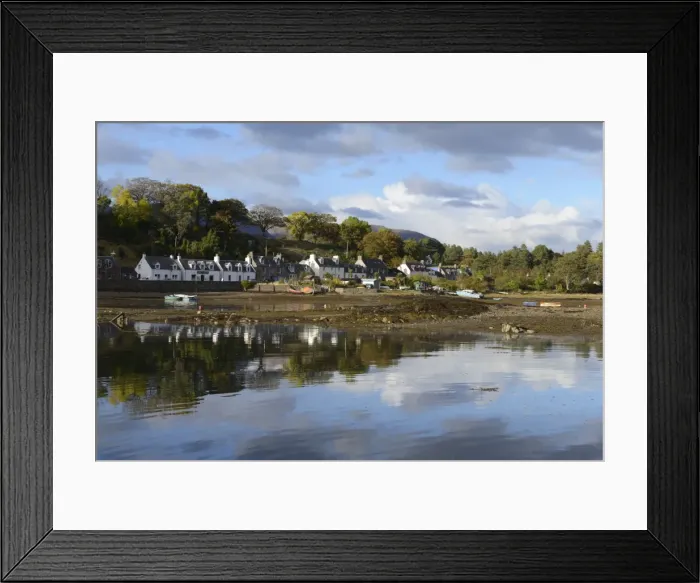 Framed Print : Plockton village at low tide, Highlands, Scotland, United Kingdom, Europe Framed Print : Plockton village at low tide, Highlands, Scotland, United Kingdom, Europe