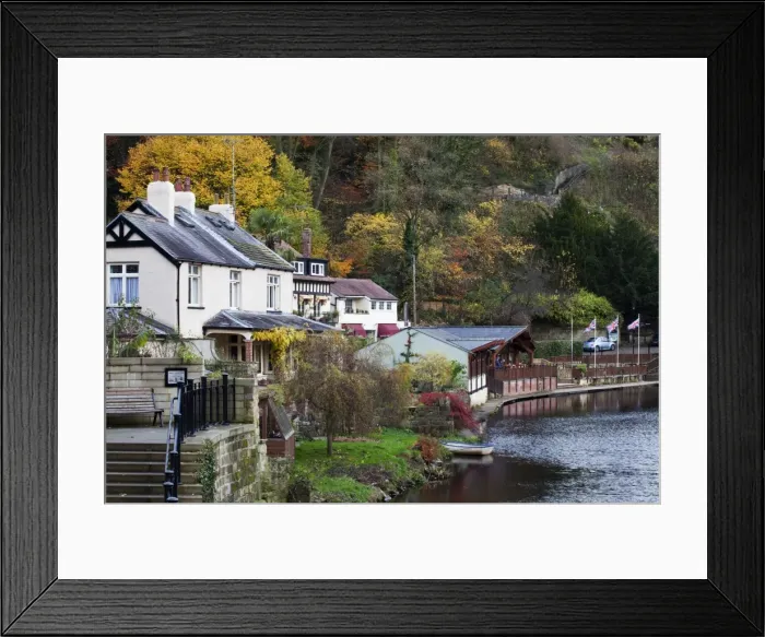Framed Print : Waterside in autumn at Knaresborough, North Yorkshire, Yorkshire, England, United Kingdom, europe Framed Print : Waterside in autumn at Knaresborough, North Yorkshire, Yorkshire, England, United Kingdom, europe