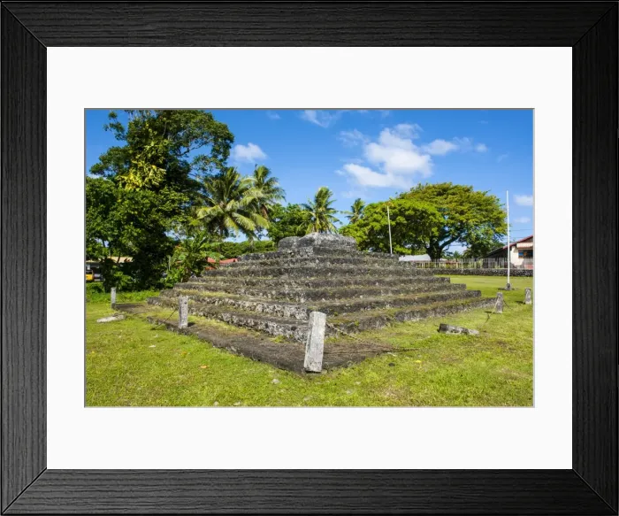 Framed Print : Tia Seu Lupe, burial mound, American Samoa, South Pacific, Pacific Framed Print : Tia Seu Lupe, burial mound, American Samoa, South Pacific, Pacific