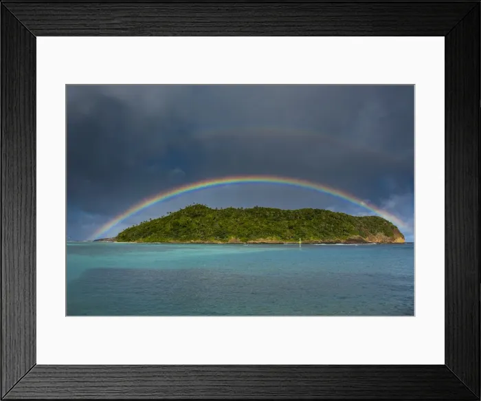 Framed Print : Incredible rainbow over an islet off Ofu Island, Manua Island group, American Samoa, South Pacific, Pacific Framed Print : Incredible rainbow over an islet off Ofu Island, Manua Island group, American Samoa, South Pacific, Pacific