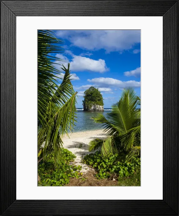 Framed Print : Single rock at Coconut Point on Tutuila Island, American Samoa, South Pacific, Pacific Framed Print : Single rock at Coconut Point on Tutuila Island, American Samoa, South Pacific, Pacific