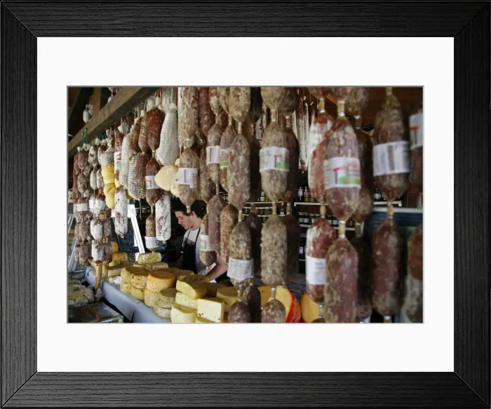 Framed Print : Local food stall selling salamies and cheese near Tafi del Valle, Salta Province, Argentina, South America Framed Print : Local food stall selling salamies and cheese near Tafi del Valle, Salta Province, Argentina, South America