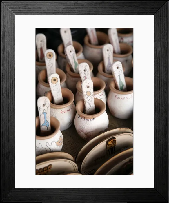 Framed Print : Local clay souvenirs sold in Quilmes, Salta Province, Argentina, South America Framed Print : Local clay souvenirs sold in Quilmes, Salta Province, Argentina, South America