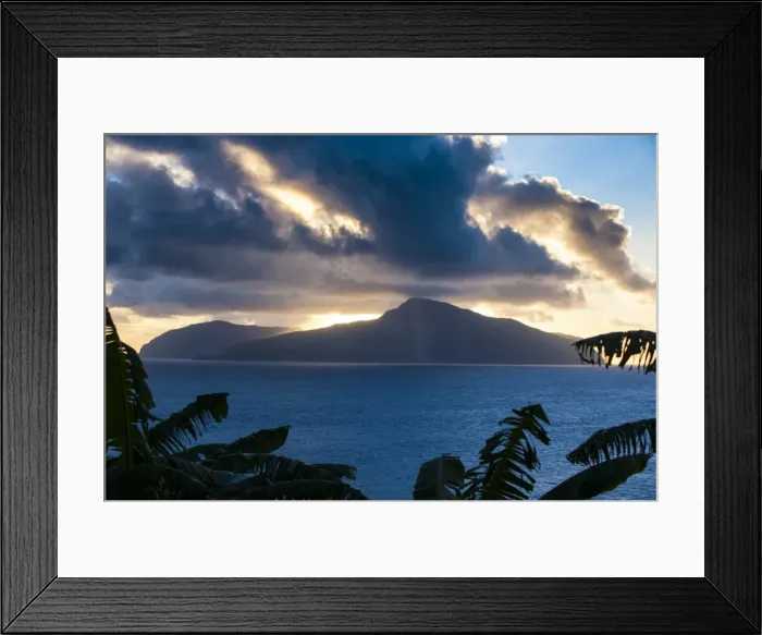 Framed Print : Sunset over Ofu Island, Manua Island group, American Samoa, South Pacific, Pacific Framed Print : Sunset over Ofu Island, Manua Island group, American Samoa, South Pacific, Pacific