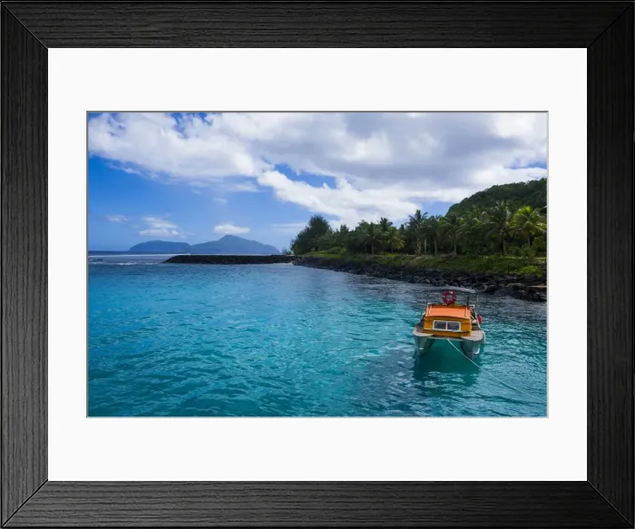 Framed Print : The little harbour of Tau Island, Manua Island group, American Samoa, South Pacific, Pacific Framed Print : The little harbour of Tau Island, Manua Island group, American Samoa, South Pacific, Pacific