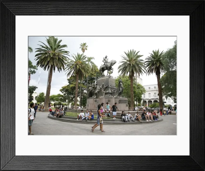 Framed Print : Plaza 9 Julio, the main square in Salta city, Argentina, South America Framed Print : Plaza 9 Julio, the main square in Salta city, Argentina, South America