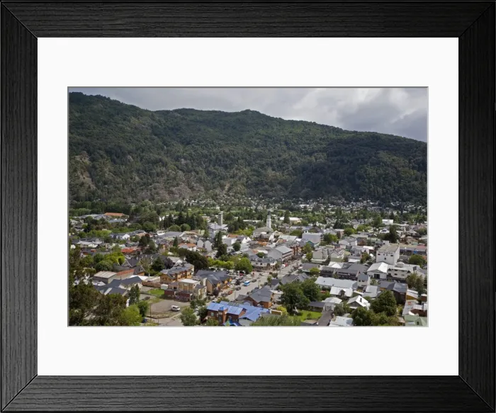 Framed Print : View over San Martin de Los Andes, Patagonia, Argentina, South America Framed Print : View over San Martin de Los Andes, Patagonia, Argentina, South America