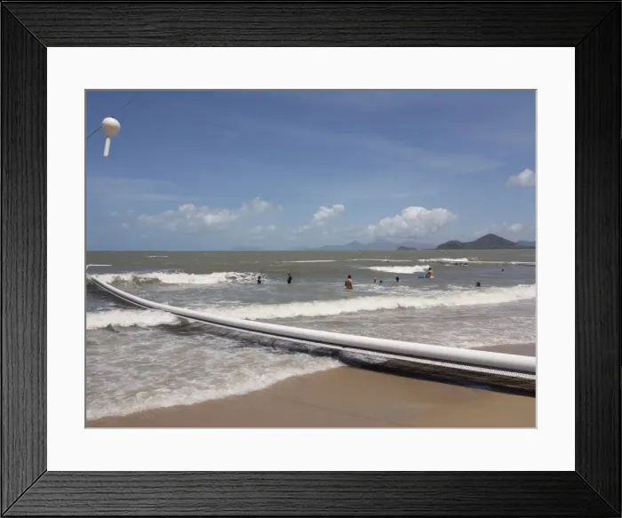 Framed Print : People swimming within stinger protection net at Palm Cove, Cairns, North Queensland, Australia, Pacific Framed Print : People swimming within stinger protection net at Palm Cove, Cairns, North Queensland, Australia, Pacific