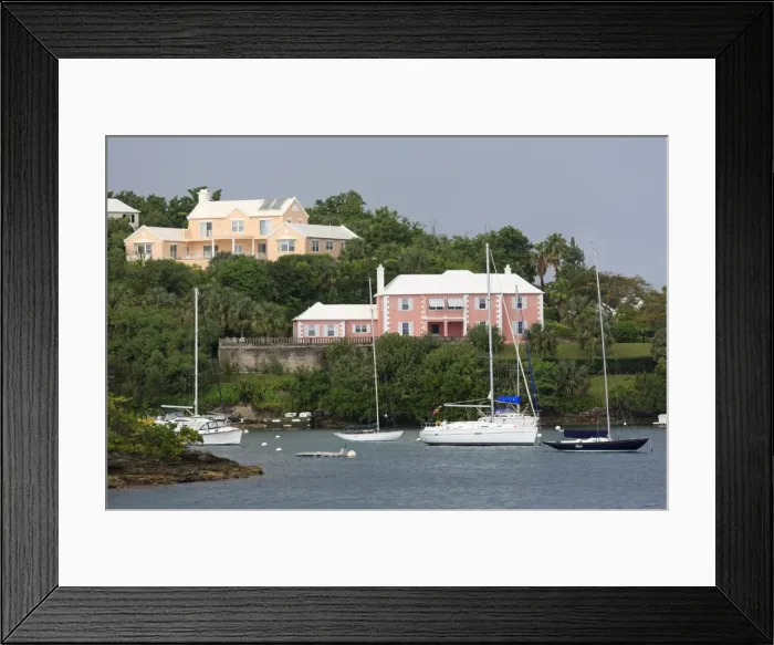 Framed Print : Houses in Pitts Bay, Hamilton City, Pembroke Parish, Bermuda, Central America Framed Print : Houses in Pitts Bay, Hamilton City, Pembroke Parish, Bermuda, Central America