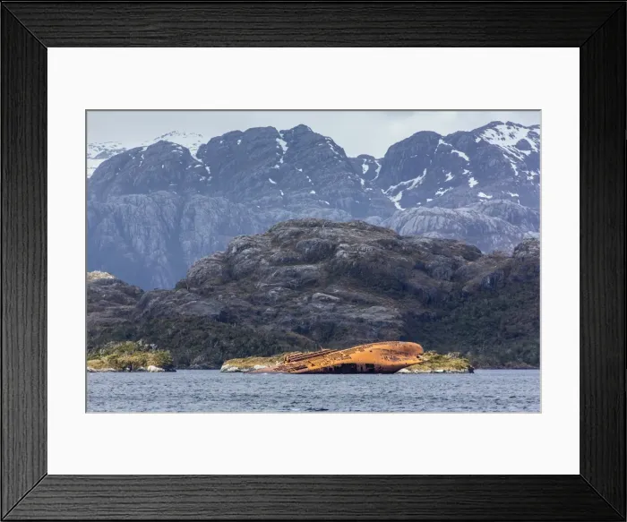 Framed Print : Shipwreck in the Strait of Magellan, Patagonia, Chile, South America Framed Print : Shipwreck in the Strait of Magellan, Patagonia, Chile, South America
