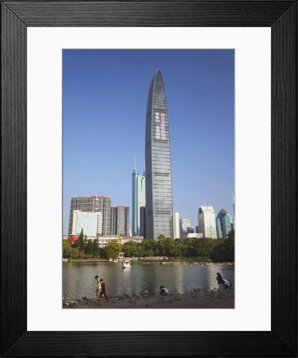 Framed Print : Kingkey 100 Finance Building, Shenzhen, Guangdong, China, Asia Framed Print : Kingkey 100 Finance Building, Shenzhen, Guangdong, China, Asia