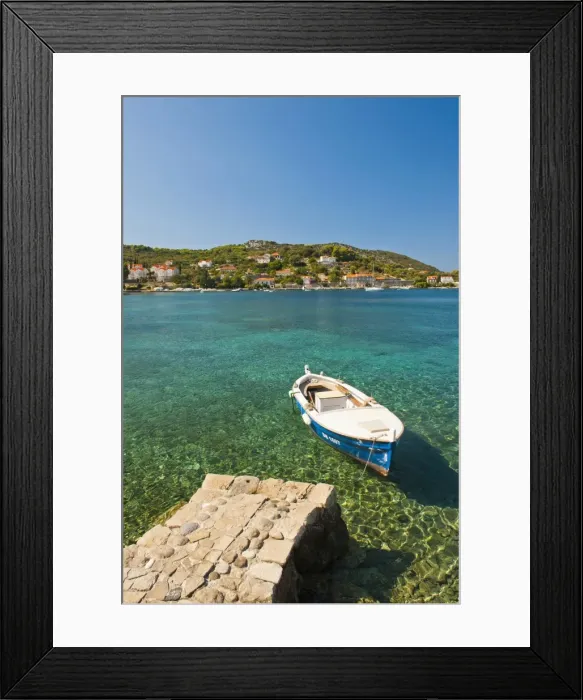 Framed Print : Fishing boat, Kolocep Island, Elaphiti Islands (Elaphites), Dalmatian Coast, Adriatic Sea, Croatia, Europe Framed Print : Fishing boat, Kolocep Island, Elaphiti Islands (Elaphites), Dalmatian Coast, Adriatic Sea, Croatia, Europe