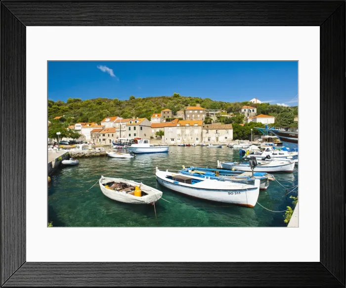 Framed Print : Boats in the port, Sipan Island, Elaphiti Islands, Dalmatian Coast, Adriatic, Croatia, Europe Framed Print : Boats in the port, Sipan Island, Elaphiti Islands, Dalmatian Coast, Adriatic, Croatia, Europe