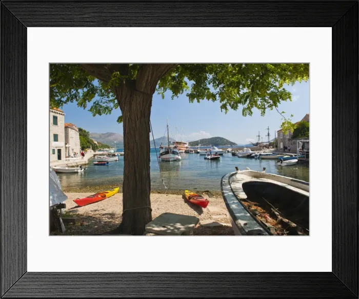 Framed Print : Harbor at Sipan Island (Sipano), Elaphiti Islands (Elaphites), Dalmatian Coast, Croatia, Europe Framed Print : Harbor at Sipan Island (Sipano), Elaphiti Islands (Elaphites), Dalmatian Coast, Croatia, Europe