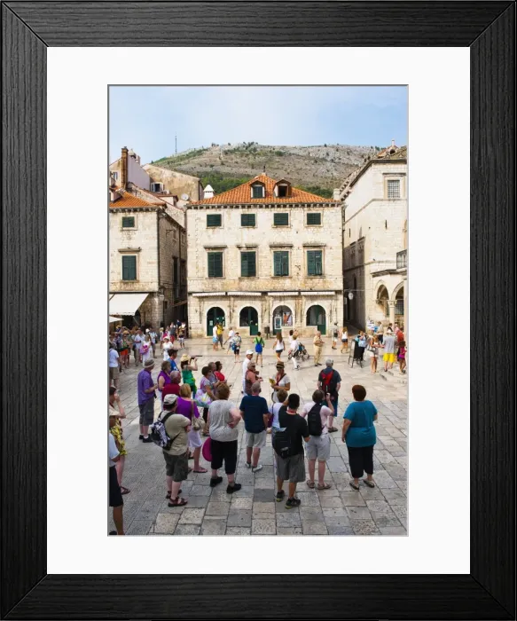 Framed Print : Dubrovnik city tour in Luza Square, Dubrovnik Old Town, UNESCO World Heritage Site, Dubrovnik, Croatia, Europe Framed Print : Dubrovnik city tour in Luza Square, Dubrovnik Old Town, UNESCO World Heritage Site, Dubrovnik, Croatia, Europe