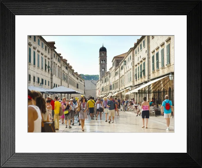 Framed Print : Dubrovnik City Tour on Stradun and the Franciscan Monastery in the background, Dubrovnik Old Town, UNESCO World Heritage Site, Dubrovnik, Croatia, Europe Framed Print : Dubrovnik City Tour on Stradun and the Franciscan Monastery in the background, Dubrovnik Old Town, UNESCO World Heritage Site, Dubrovnik, Croatia, Europe