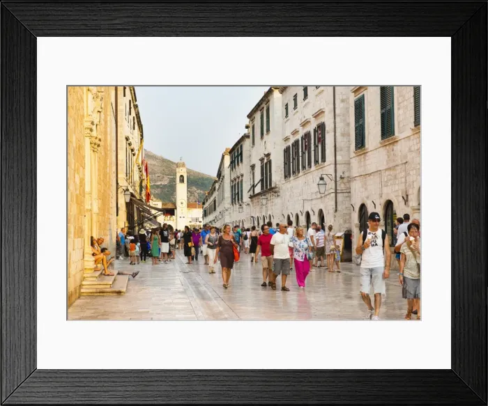 Framed Print : Dubrovnik City Bell Tower on Stradun, Old Town, UNESCO World Heritage Site, Dubrovnik, Dalmatia, Croatia, Europe Framed Print : Dubrovnik City Bell Tower on Stradun, Old Town, UNESCO World Heritage Site, Dubrovnik, Dalmatia, Croatia, Europe