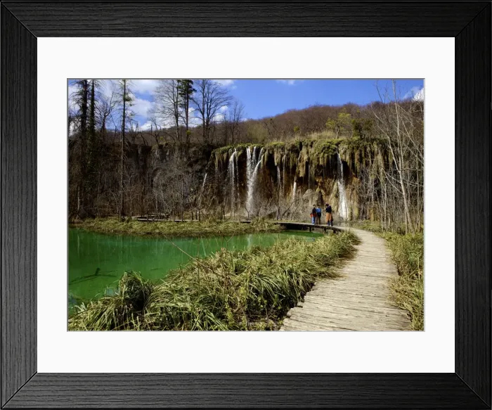 Framed Print : Wooden walkway (boardwalk) and waterfalls in Plitvice Lakes National Park, UNESCO World Heritage Site, Plitvice, Croatia, Europe Framed Print : Wooden walkway (boardwalk) and waterfalls in Plitvice Lakes National Park, UNESCO World Heritage Site, Plitvice, Croatia, Europe
