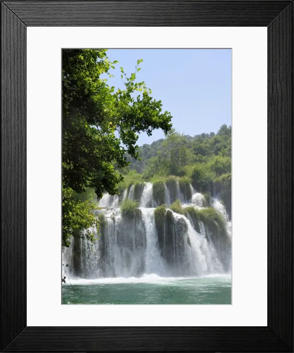 Framed Print : Mist rising from Skradinski buk waterfalls with densely forested surrounds, Krka National Park, Sibenik, Croatia, Europe Framed Print : Mist rising from Skradinski buk waterfalls with densely forested surrounds, Krka National Park, Sibenik, Croatia, Europe