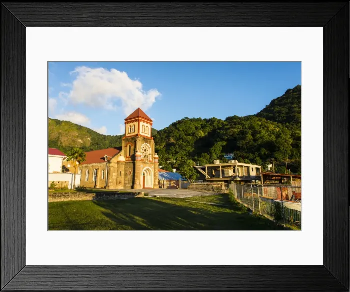 Framed Print : Anglican church in Soufriere, Dominica, West Indies, Caribbean, Central America Framed Print : Anglican church in Soufriere, Dominica, West Indies, Caribbean, Central America