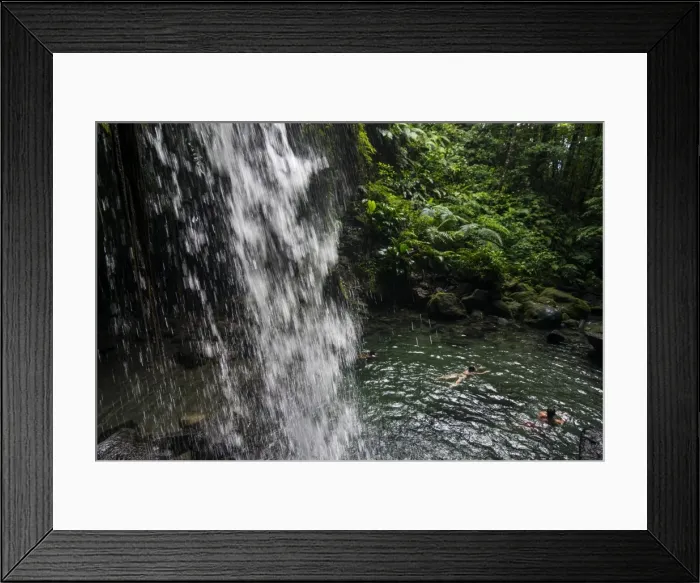 Framed Print : Waterfall splashing in the Emerald Pool in Dominica, West Indies, Caribbean, Central America Framed Print : Waterfall splashing in the Emerald Pool in Dominica, West Indies, Caribbean, Central America