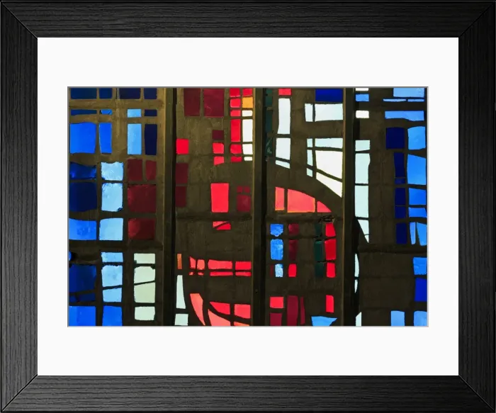Framed Print : Stained glass in Saint Michel du Havre Church, Le Havre, Normandy, France, Europe Framed Print : Stained glass in Saint Michel du Havre Church, Le Havre, Normandy, France, Europe