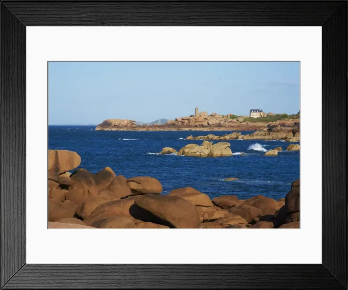 Framed Print : Pointe de Squewel and Mean Ruz Lighthouse, Men Ruz, littoral house, Ploumanach, Cote de Granit Rose, Cotes d Armor, Brittany, France, Europe Framed Print : Pointe de Squewel and Mean Ruz Lighthouse, Men Ruz, littoral house, Ploumanach, Cote de Granit Rose, Cotes d Armor, Brittany, France, Europe