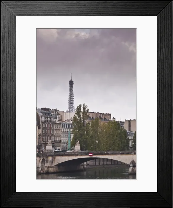 Framed Print : The Left Bank and the Eiffel Tower on a rainy day, Paris, France, Europe Framed Print : The Left Bank and the Eiffel Tower on a rainy day, Paris, France, Europe