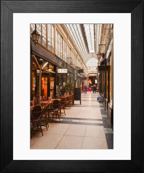 Framed Print : Passage des Panoramas in central Paris, France, Europe Framed Print : Passage des Panoramas in central Paris, France, Europe