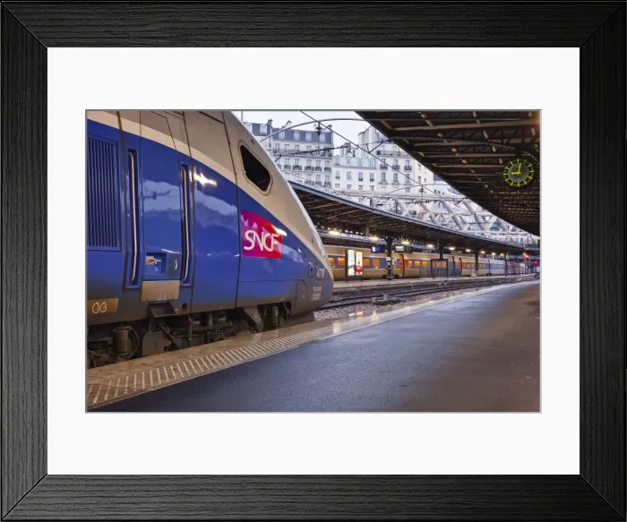 Framed Print : A TGV awaits departure at Gare de l Est in Paris, France, Europe Framed Print : A TGV awaits departure at Gare de l Est in Paris, France, Europe