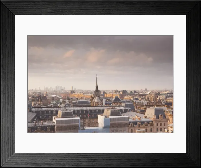 Framed Print : The rooftops of Paris from Notre Dame cathedral with Sainte Chapelle in the middle of the image, Paris, France, Europe Framed Print : The rooftops of Paris from Notre Dame cathedral with Sainte Chapelle in the middle of the image, Paris, France, Europe