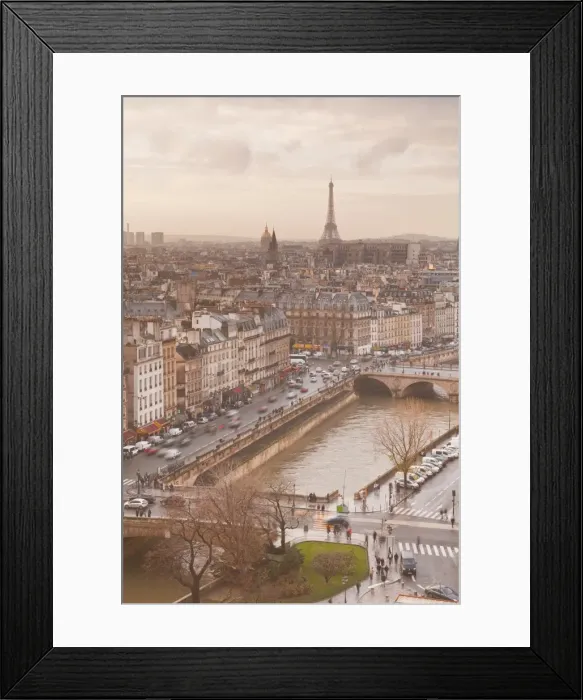 Framed Print : The city of Paris from Notre Dame cathedral, Paris, France, Europe Framed Print : The city of Paris from Notre Dame cathedral, Paris, France, Europe