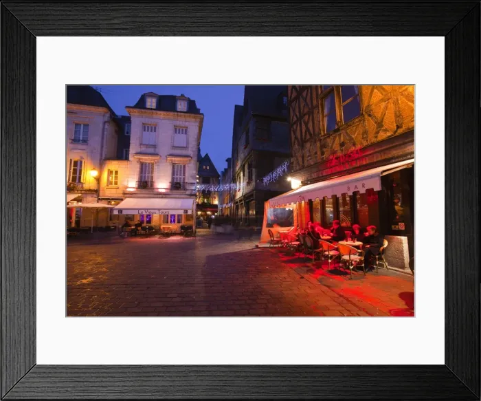 Framed Print : Place Plumereau in Vieux Tours on a late December evening, Tours, Indre-et-Loire, France, Europe Framed Print : Place Plumereau in Vieux Tours on a late December evening, Tours, Indre-et-Loire, France, Europe