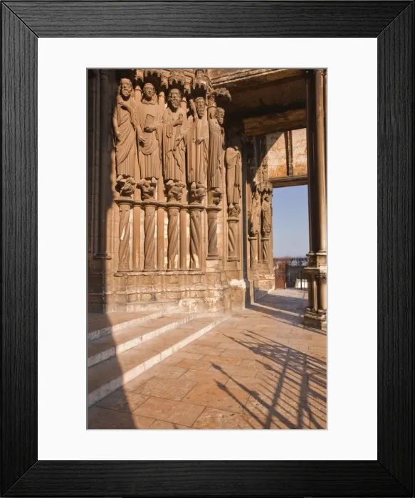 Framed Print : Stone figures on the southern portal of Chartres Cathedral, UNESCO World Heritage Site, Chartres, Eure-et-Loir, Centre, France, Europe Framed Print : Stone figures on the southern portal of Chartres Cathedral, UNESCO World Heritage Site, Chartres, Eure-et-Loir, Centre, France, Europe