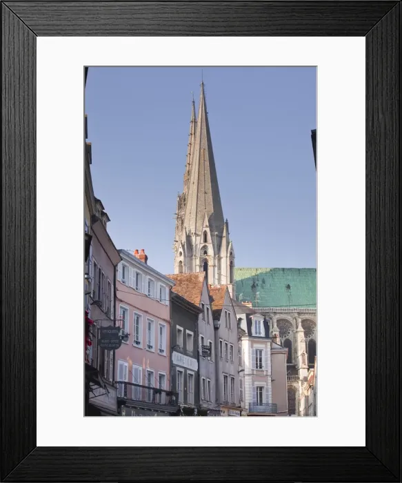 Framed Print : The gothic spires of Chartres cathedral, UNESCO World Heritage Site, Chartres, Eure-et-Loir, Centre, France, Europe Framed Print : The gothic spires of Chartres cathedral, UNESCO World Heritage Site, Chartres, Eure-et-Loir, Centre, France, Europe