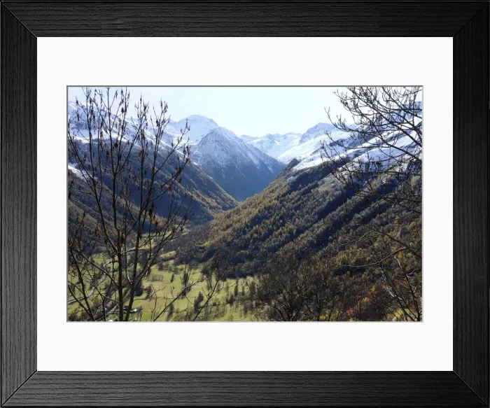 Framed Print : Pyreneean valley near Bagneres de Luchon with big peaks on the French and Spanish border in the background, Hautes-Pyrenees, France, Europe Framed Print : Pyreneean valley near Bagneres de Luchon with big peaks on the French and Spanish border in the background, Hautes-Pyrenees, France, Europe