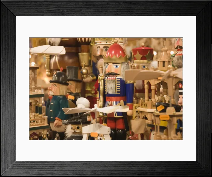 Framed Print : Wooden Christmas ornaments for sale at the Dresden Striezelmarkt Christmas Market, Dresden, Saxony, Germany, Europe Framed Print : Wooden Christmas ornaments for sale at the Dresden Striezelmarkt Christmas Market, Dresden, Saxony, Germany, Europe