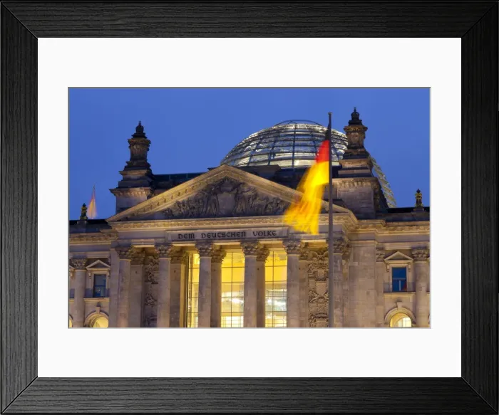 Framed Print : Close-up of the Reichstag at night, Berlin, Germany, Europe Framed Print : Close-up of the Reichstag at night, Berlin, Germany, Europe
