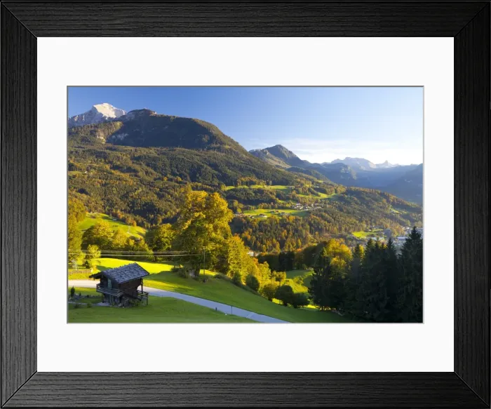 Framed Print : Overview of Berchtesgaden, Bavaria, Germany, Europe Framed Print : Overview of Berchtesgaden, Bavaria, Germany, Europe