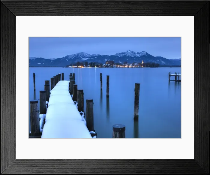 Framed Print : View of Frauen Island from the shore of Lake Chiemsee, Bavaria, Germany, Europe Framed Print : View of Frauen Island from the shore of Lake Chiemsee, Bavaria, Germany, Europe