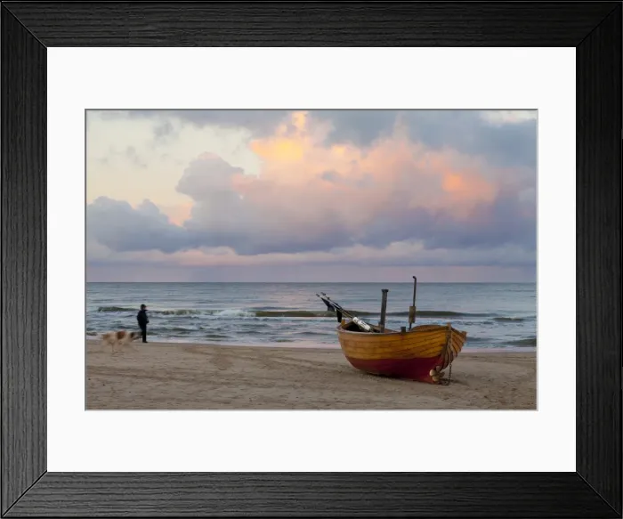 Framed Print : Boat on beach, Ahlbeck, Island of Usedom, Baltic Coast, Mecklenburg-Vorpommern, Germany, Europe Framed Print : Boat on beach, Ahlbeck, Island of Usedom, Baltic Coast, Mecklenburg-Vorpommern, Germany, Europe