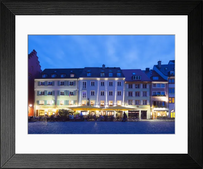 Framed Print : Restaurant in Freiburg, Baden-Wurttemberg, Germany, Europe