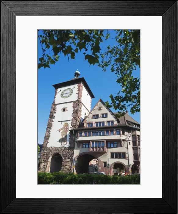 Framed Print : Old town city gate, Freiburg, Baden-Wurttemberg, Germany, Europe Framed Print : Old town city gate, Freiburg, Baden-Wurttemberg, Germany, Europe