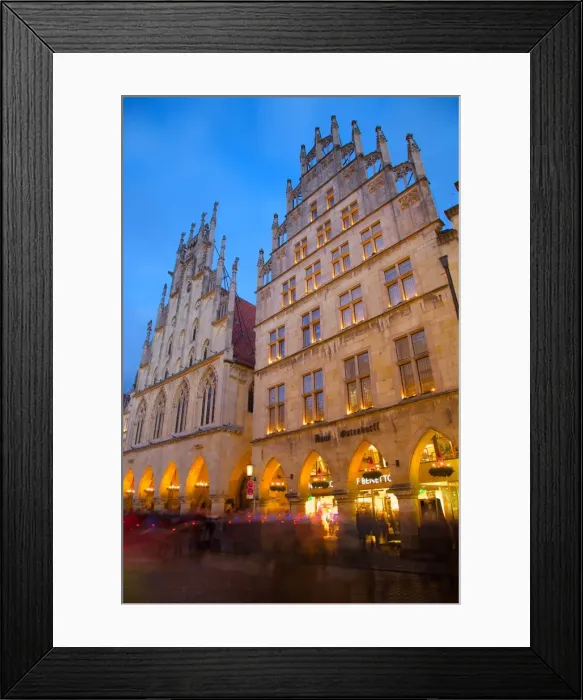 Framed Print : Historic Town Hall on Prinzipalmarkt at Christmas, Munster, North Rhine-Westphalia, Germany, Europe Framed Print : Historic Town Hall on Prinzipalmarkt at Christmas, Munster, North Rhine-Westphalia, Germany, Europe