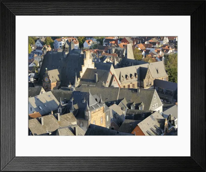 Framed Print : Rooftops of medieval buildings in Marburg, including the Town Hall and Old University, Marburg, Hesse, Germany, Europe Framed Print : Rooftops of medieval buildings in Marburg, including the Town Hall and Old University, Marburg, Hesse, Germany, Europe