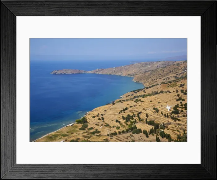 Framed Print : Batsi Bay, Andros Island, Cyclades, Greek Islands, Greece, Europe