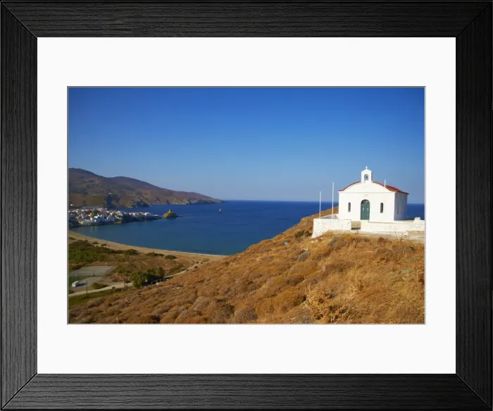 Framed Print : White chapel, Hora, Andros Island, Cyclades, Greek Islands, Greece, Europe Framed Print : White chapel, Hora, Andros Island, Cyclades, Greek Islands, Greece, Europe